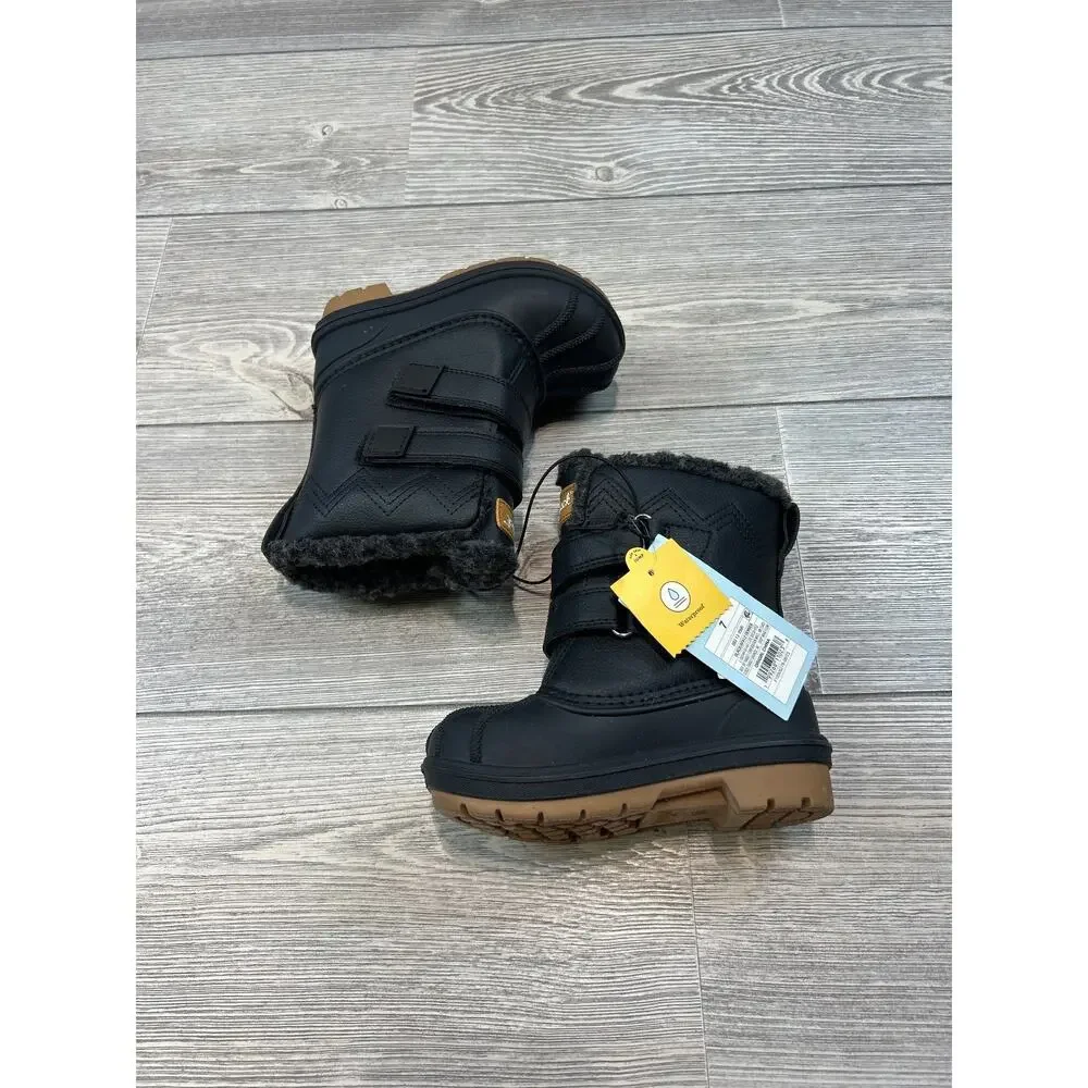 Cat & Jack Toddler Denver Waterproof Snow Boots Black 7 NWT